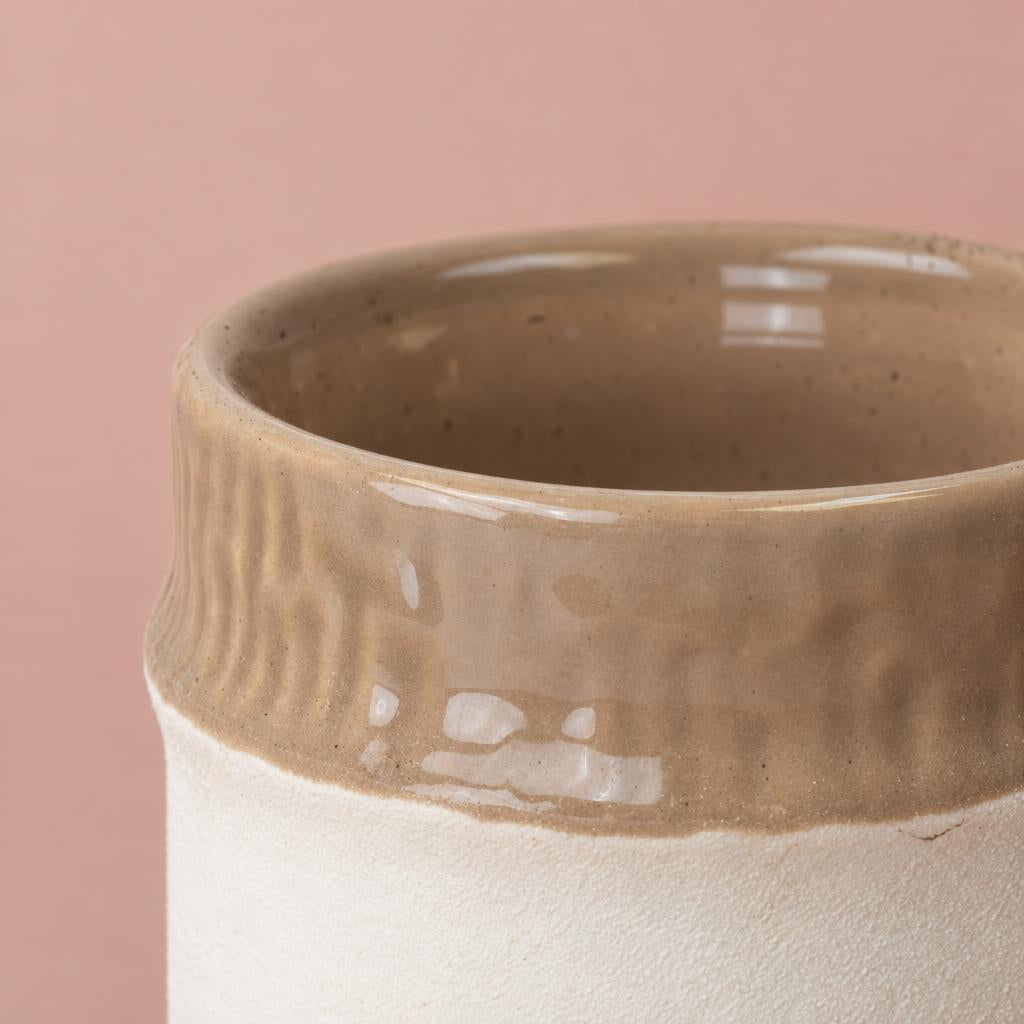 Little Dipped Top Indoor Plant Pot | Mushroom