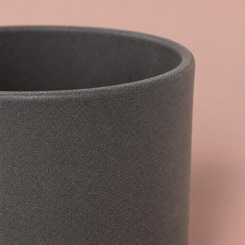 Granite Leon plant pot with a minimalist patterned design