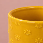 Yellow/orange Arley decorative bee pot
