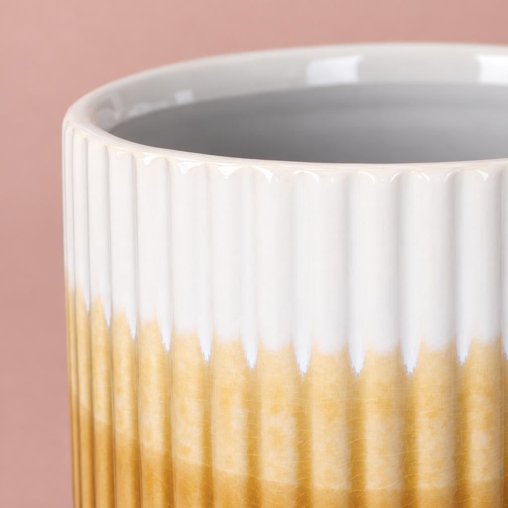 Kiri Pot Indoor Plant Pot | Yellow