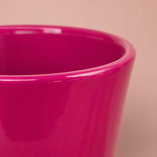 Berry Gloss Pot Indoor Plant Pot | Fuchsia