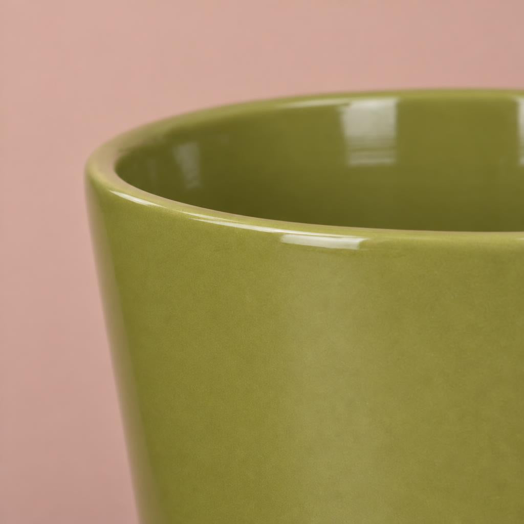 Glossy Kale Karina decorative plant pot
